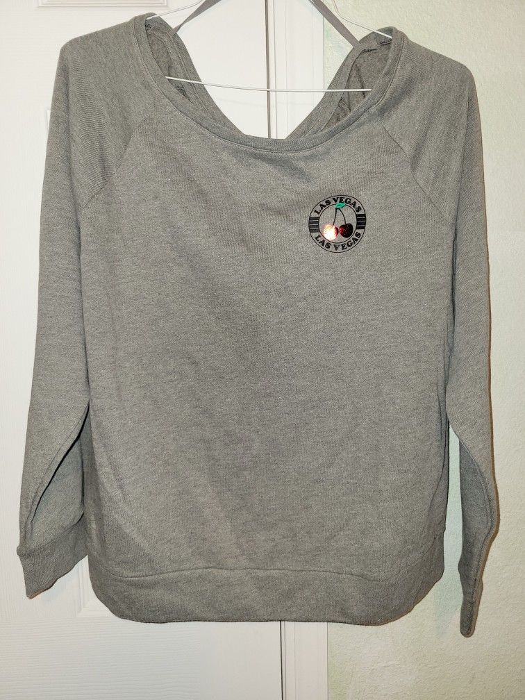 Victoria Secret( PINK) (LAS VEGAS ) Grey Sweatshirt  Size Medium
