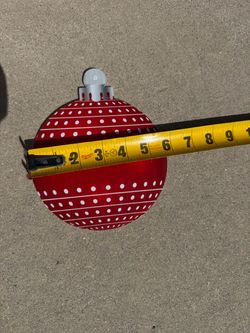 Large Red Polka Dot Christmas Ornament Decoration