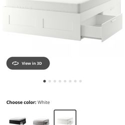 King Bed Frame With Drawers- Brimmes IKEA