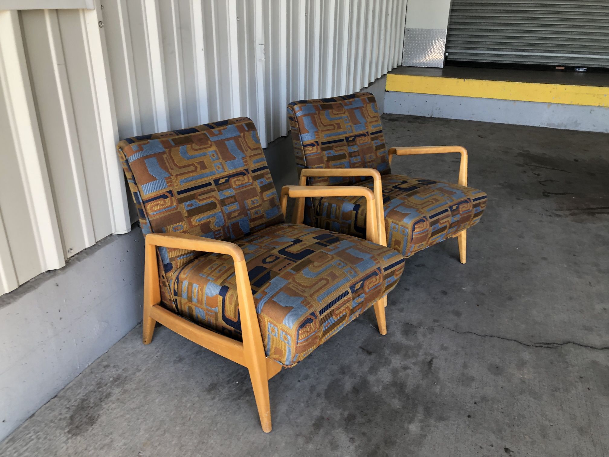 Pair Vintage Mcm Chairs 