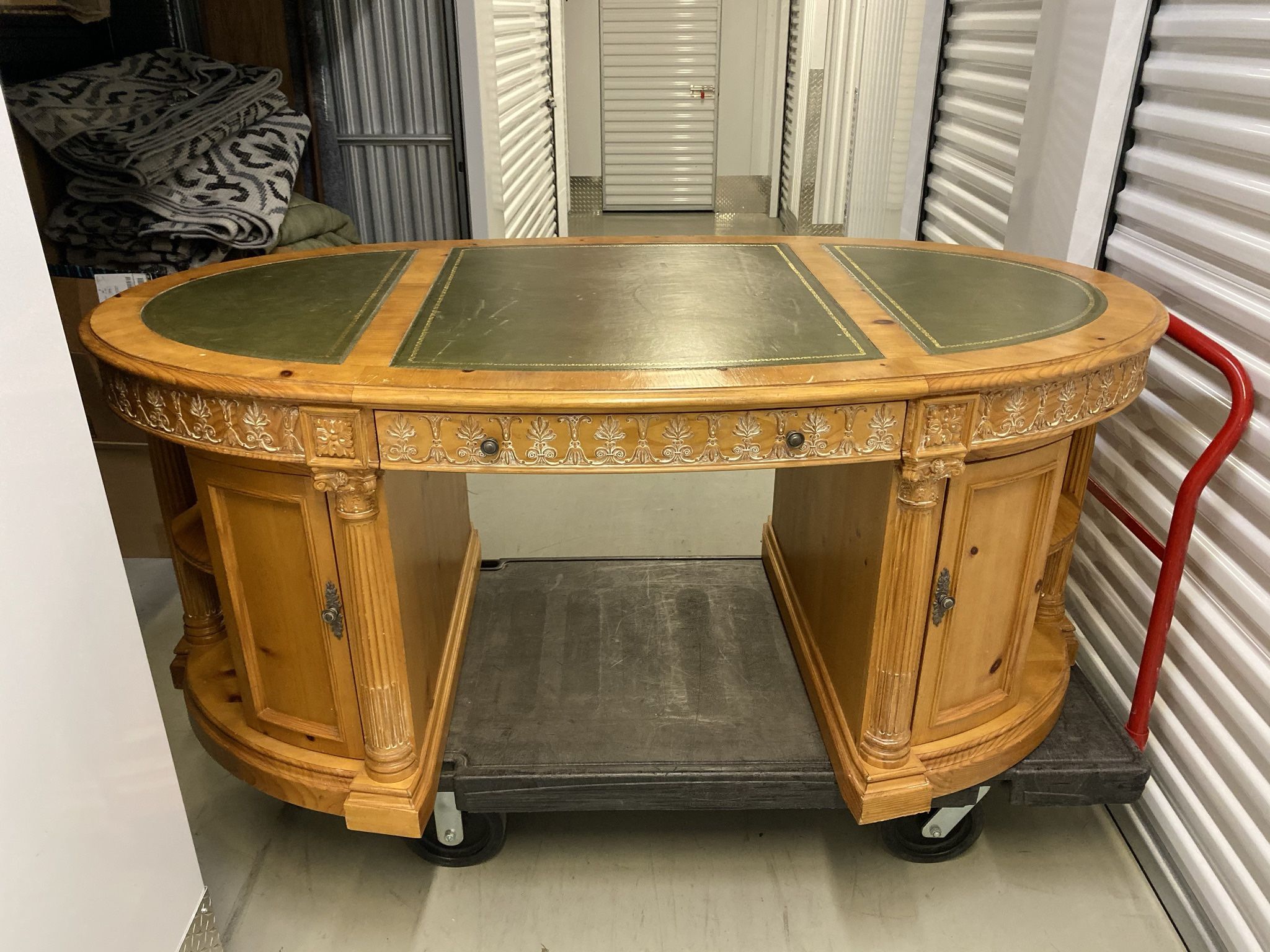 Awesome Wood And Leather Desk