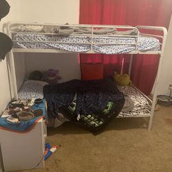 Twin-sized Bunk Bed Frame, White