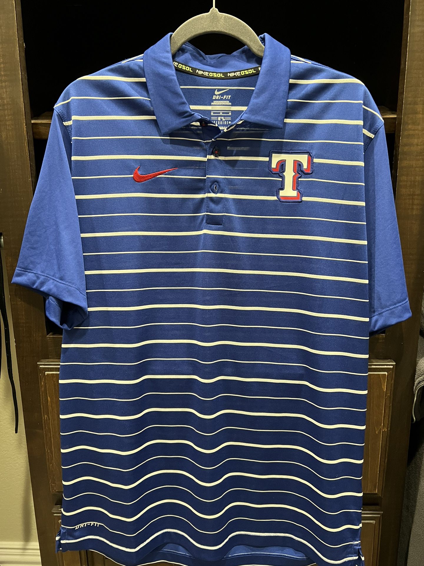 Nike Texas Rangers Collared Shirt - Medium 
