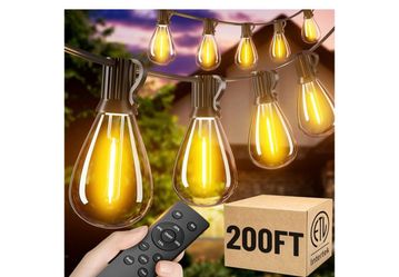 200FT Outdoor String Lights with Remote,
