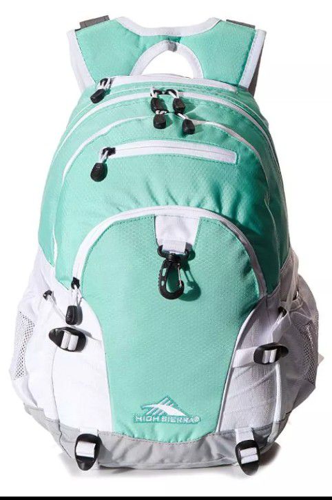 High Sierra Loop-Backpack, School, Travel, or Work Bookbag - Aquamarine