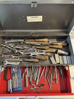 Vintage Chicago USA Homak Tool Box With Tools