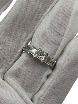 White gold diamond ring #32295