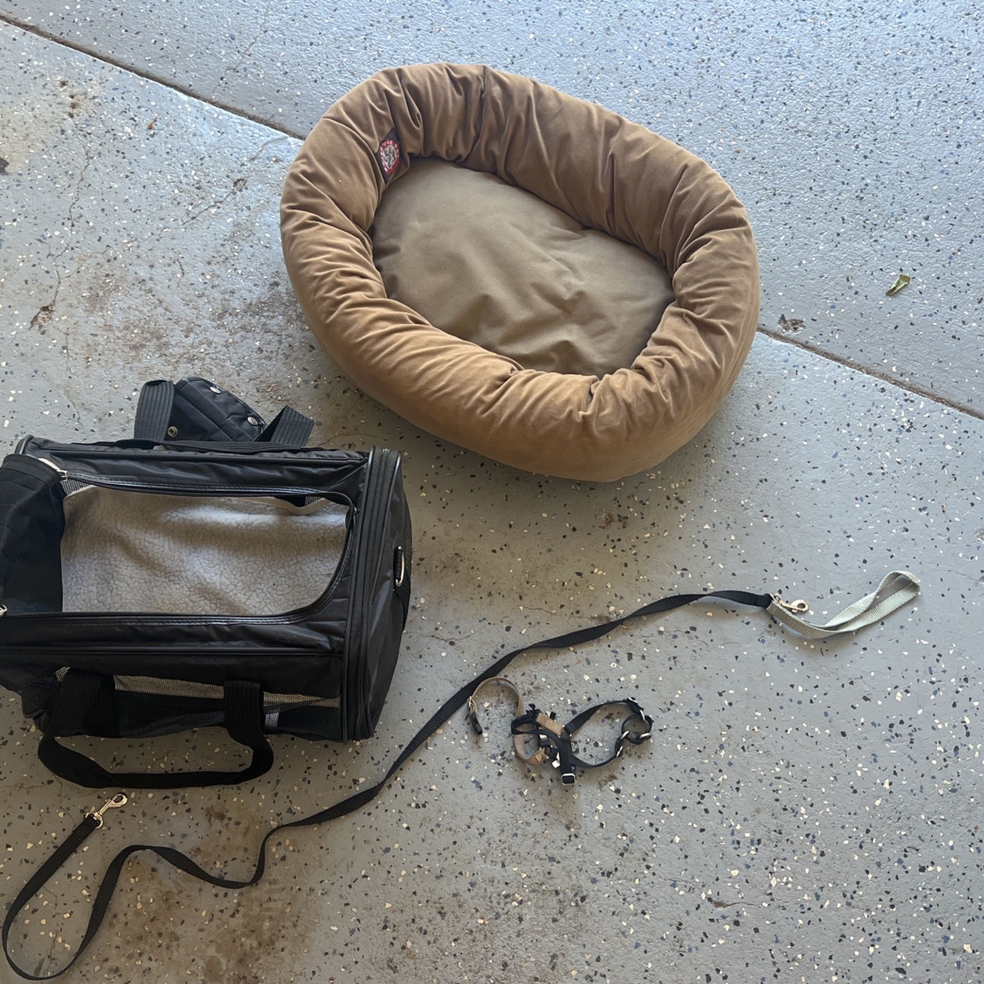 Puppy Bed, Carrying Case And Leash