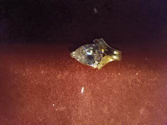 14k Gold Pendant With Half Carrot Teardrop Diamond