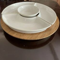 Botanera de Cerámica Con Base de Madera 