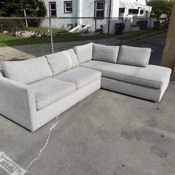 West elm Harris sleeper sofa with chaise 