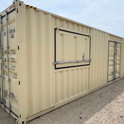 40' High Cube, 1-Side Door, 2-Awning Windows, 1-Trip Shipping Container