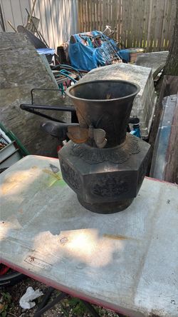 Vintage heavy Asian bronze butterfly jardinière.