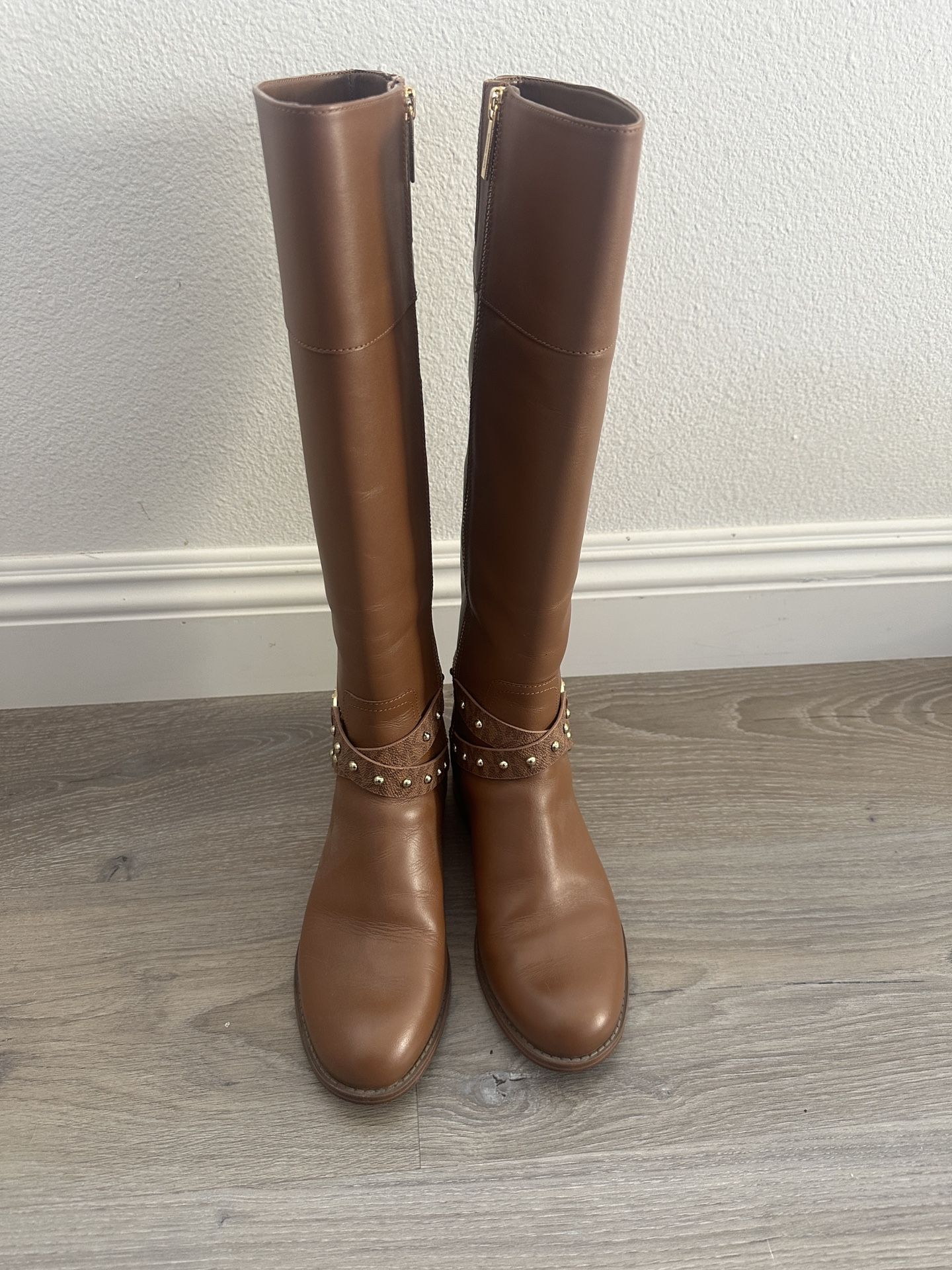 Michael Kors Brown Leather Boots Size 7