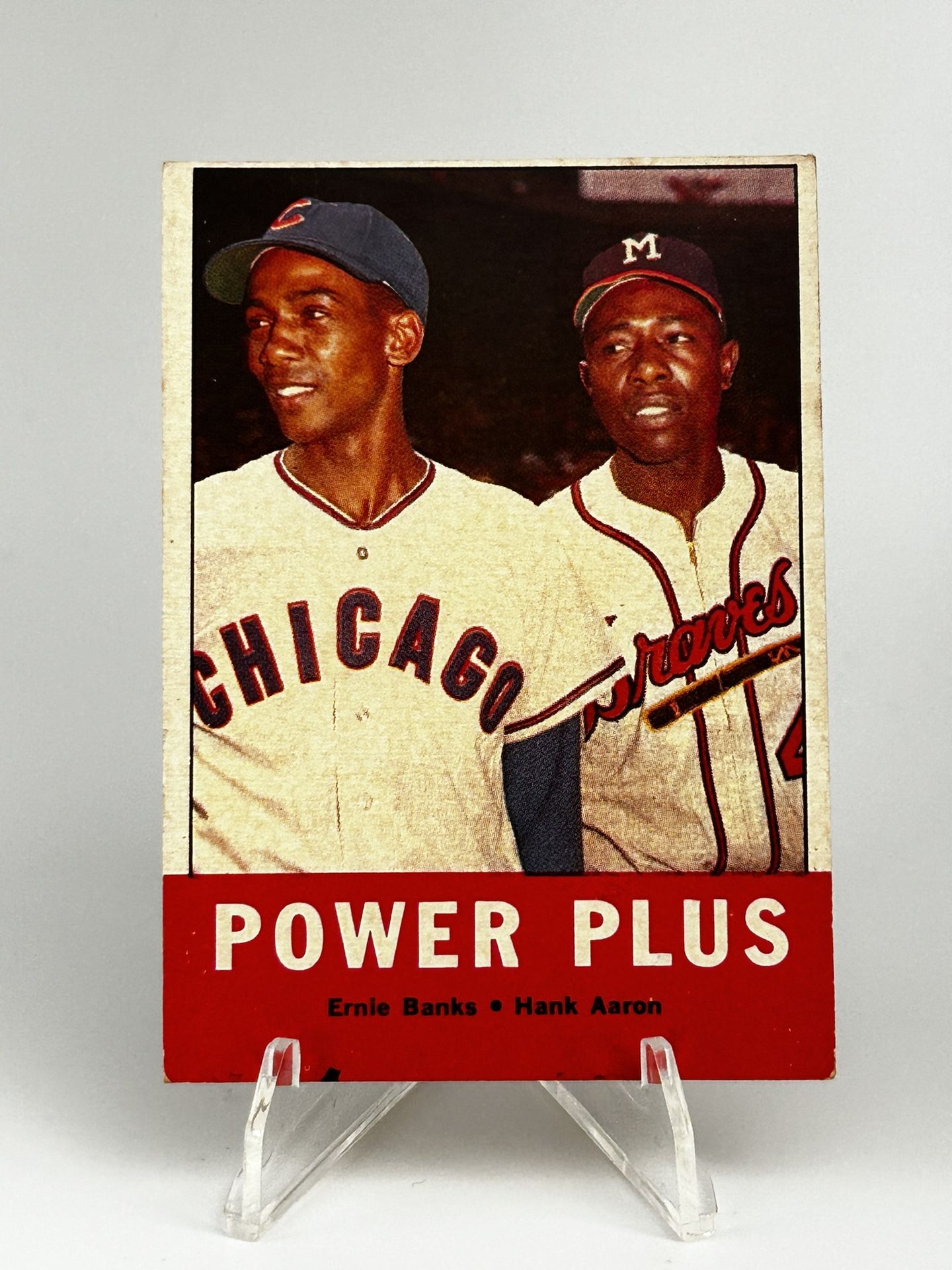 1963 Topps #242 Hank Aaron, Ernie Banks Power Plus