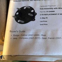 Hub Assembly Wheel Bearings Dodge Jeep 