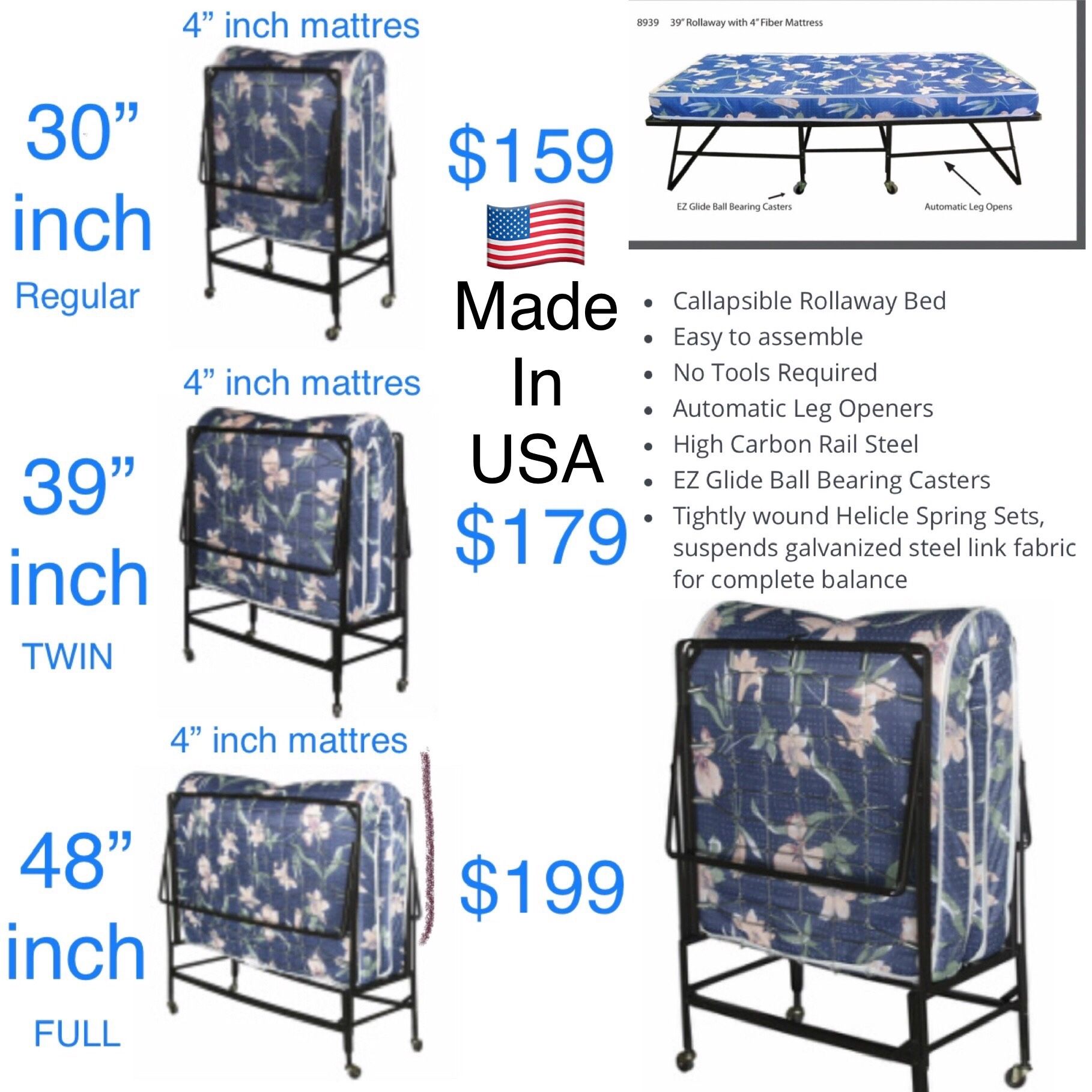 Twin Mattress Rebersible Regular New