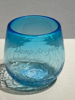 Domo Arigato Blue Green Glass
