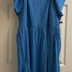 Brand New Aqua Blue Midi Dress Size 1X 