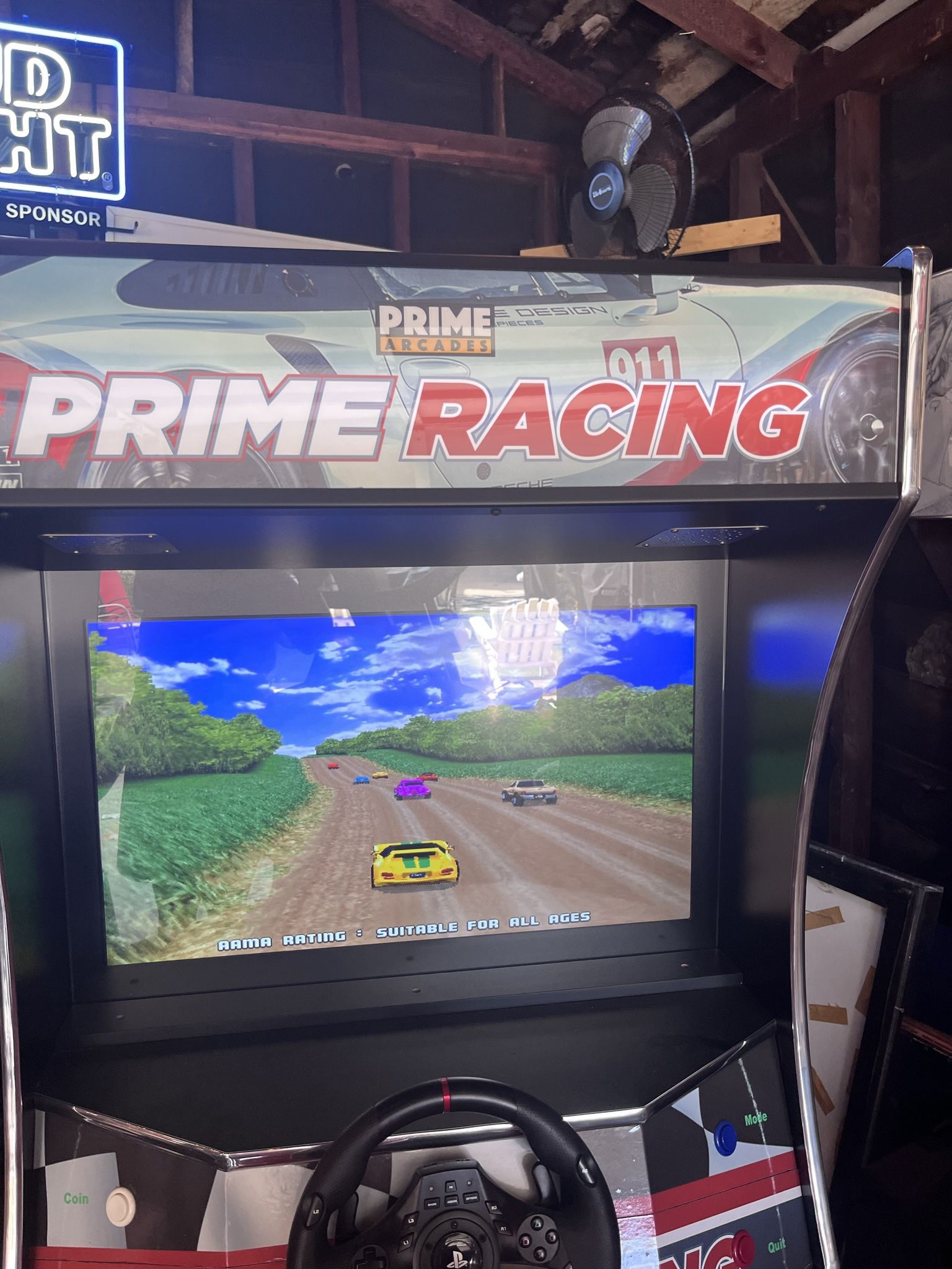 Full size prime racing arcade game