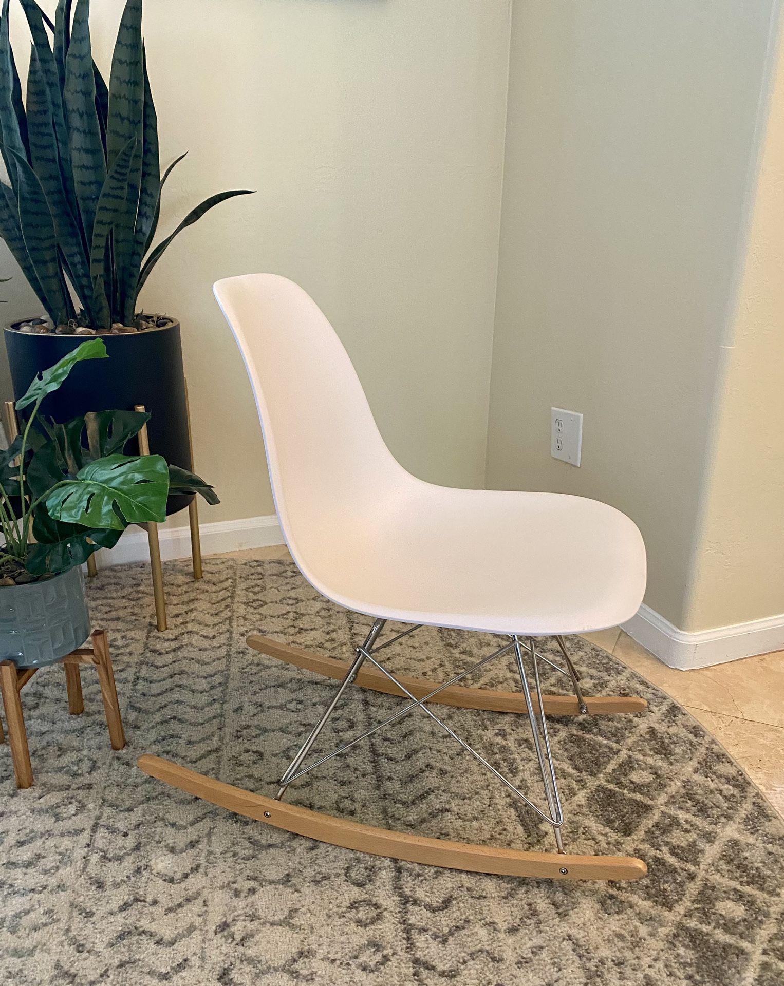 Mid century modern style rocking chair