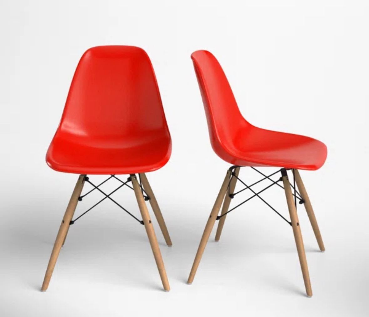 2 red chairs