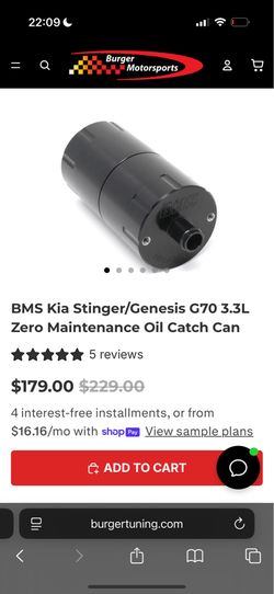 G70/Stinger Maintenance Free Oil Catch Can