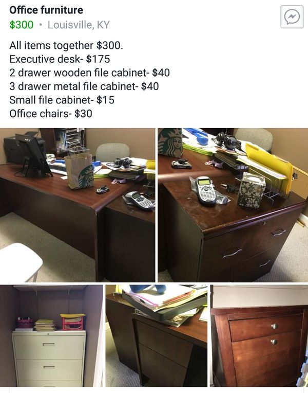 Solid Cherry Wood Executive Desk And Other Office Furniture For Solid Cherry Wood Executive Desk And Other Office Furniture For In Louisville Ky Offerup