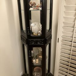 Lighted Octagon Curio Cabnet