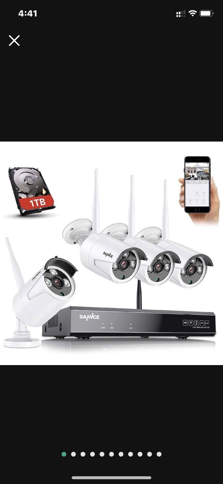 1080P Wireless Security Camera System,SAFEVANT Channel Wireless