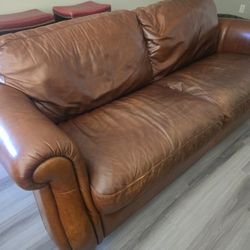 Sillon Piel Genuina, Para 3 Personas, Marca Natuzzi
