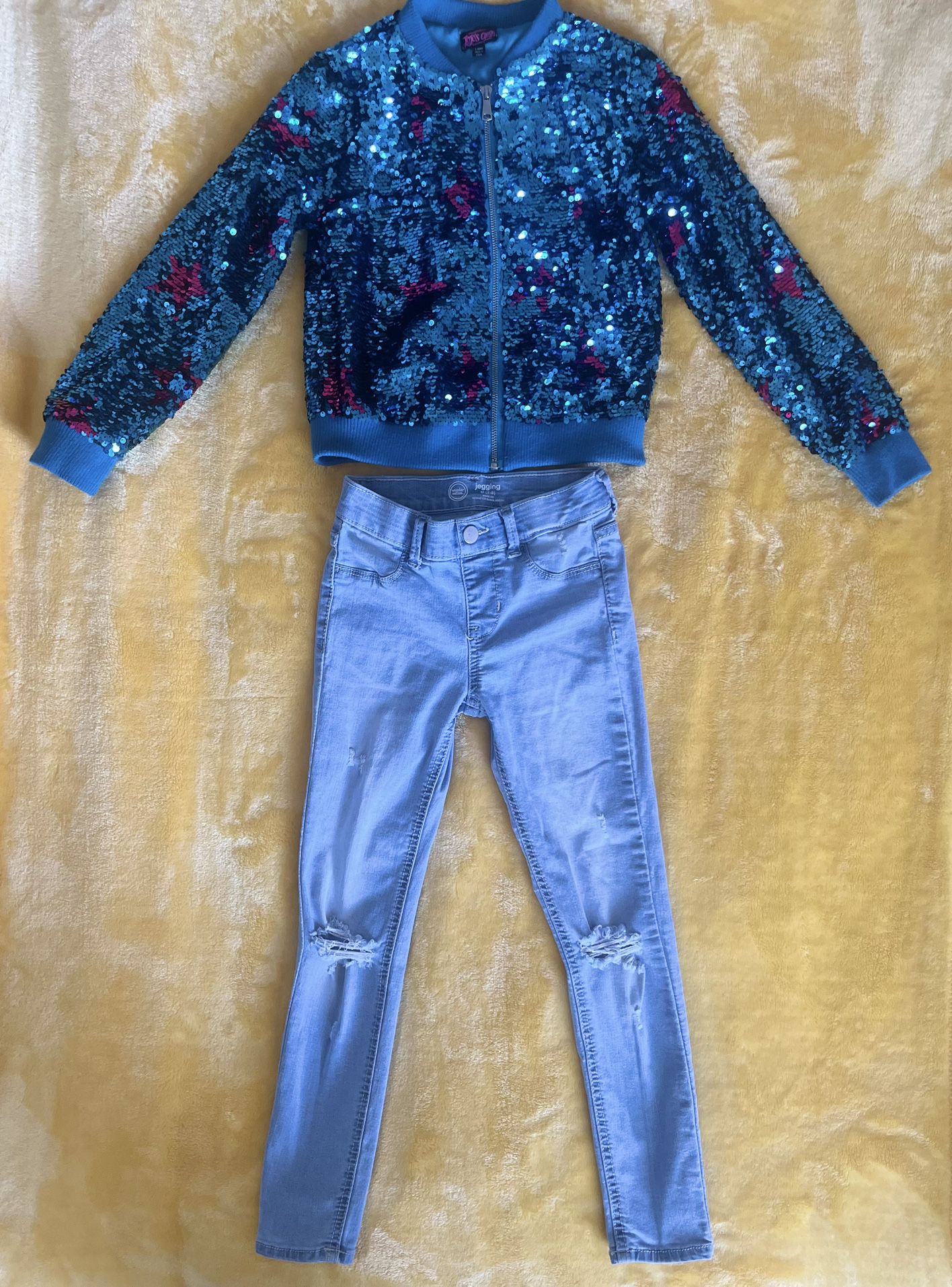 JoJo’s Sparkly Jacket/Jean Jeggings Outfit for Girl