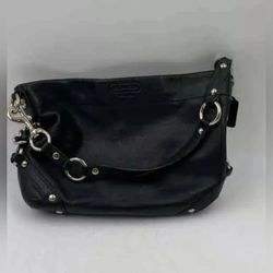 COACH Designer Vintage Carly Black Shoulder Bag Purse Satchel Handbag