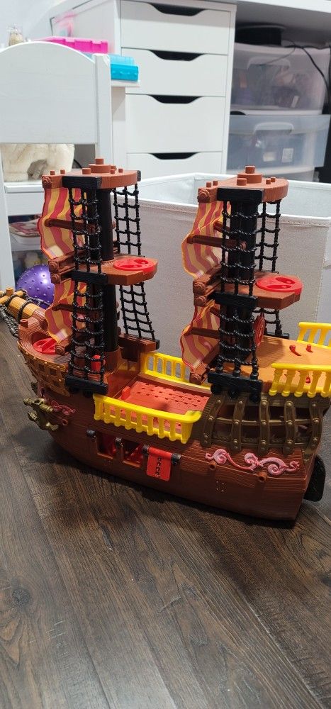 Fisher Price Pirate Boat Ship Toys Vintage