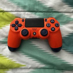 Genuine Authentic PlayStation 4 PS4 Controller Orange Blue Perfect