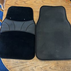 Car Mats 2PC In Excellent Condition With Grip Tread Bottoms