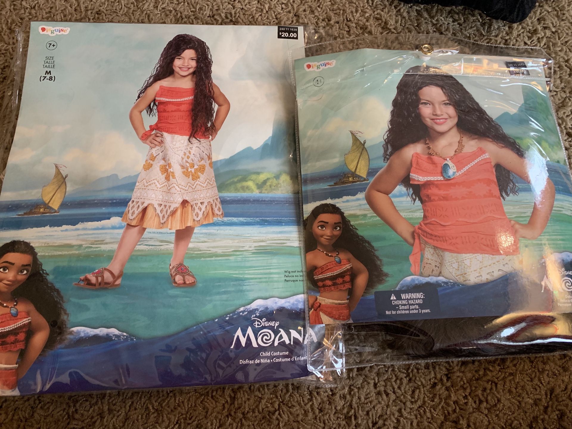 Moana costume set with wig