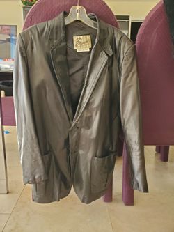 Womans Black leather coat size M