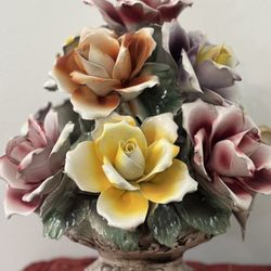 Original Capodimonte Porcelain Flower Arrangement. 