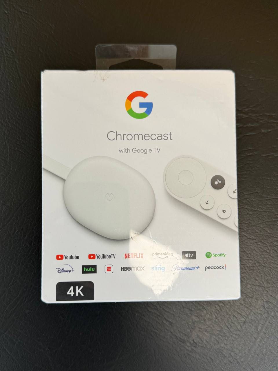 Google Chromecast with Google TV - Streaming Media Player in 4K HDR - Snow - New