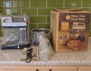 Vintage Stand Mixer With Bowls & Attachments / New Never Used