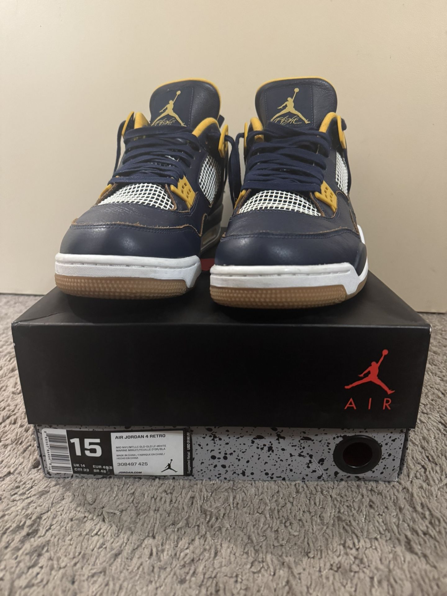 Men's Jordan Retro 4 "Dunk from above" size 15