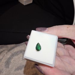 Natural Pear Shaped Tsavorite Garnet Gemstone