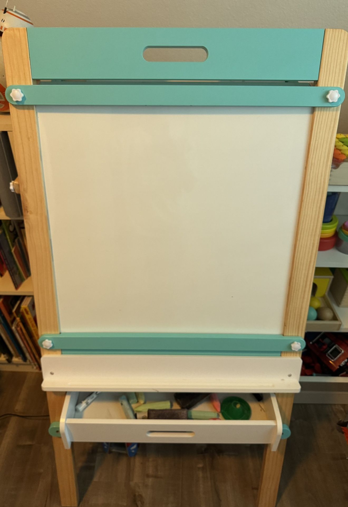 Kid Double Sided Marker / Chalkboard And Paper Roll