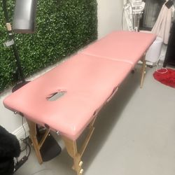 Used - Pink Massaging/ Tattoo Bed 