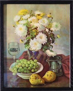 Chrysanthemums by famous artist Henk Boss lithography print