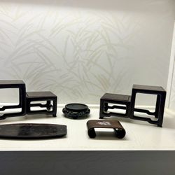 Vase Bottle Figurine Display Stands Rosewood Zitan 