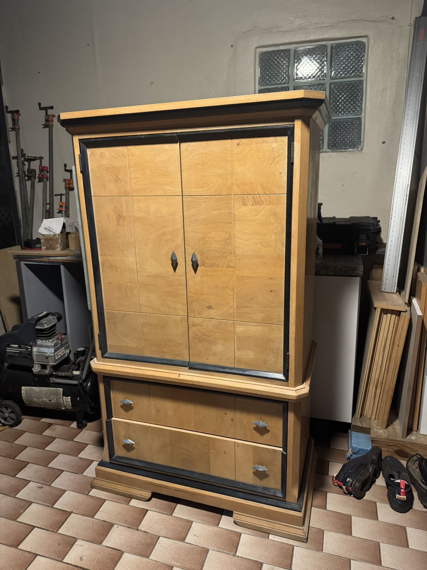 Wood Armoire And Dresser Free