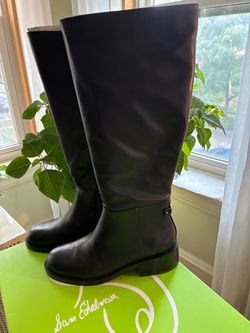 Sam Edelman Black Leather Riding Boots - Size 7