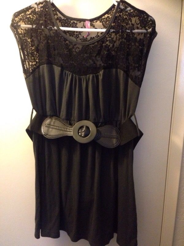 De Colores Gray and Black Dress